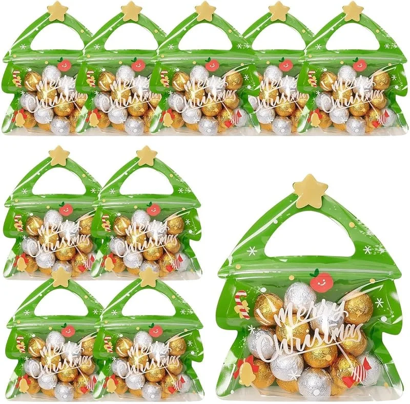Marke: Generisch Weihnachts-Geschenktüten – 10 Stück selbstverschließende — Geschenkverpackung