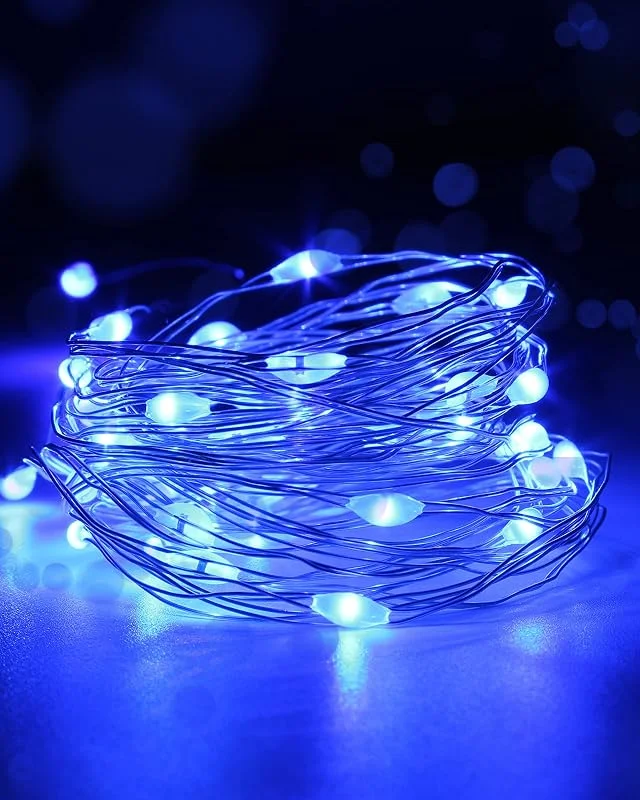 Besuche den Yizhet-Store Yizhet LED Lichterkette 3m, 30 LEDs, Kupferdraht, Micro USB, Blau — Weihnachtsbeleuchtung