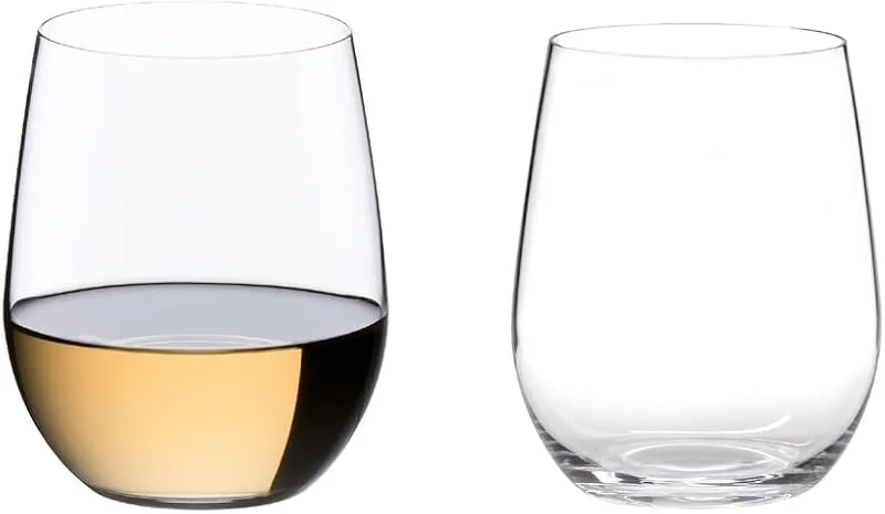 RIEDEL The O Wine Tumbler Viognier, Chardonnay - 2er Set, Weinglas, Kristallglas, Spülmaschinenfest - 0414, 05 — Wein und Festtafel