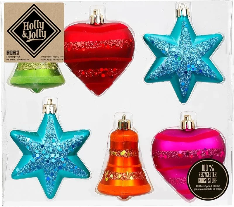 Marke: Holly & Jolly Holly & Jolly - Weihnachtsbaumschmuck Set Mille Fiori, 6 Stück — Weihnachtsdeko