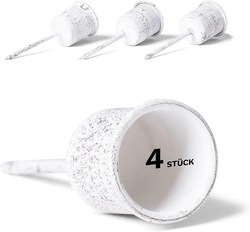 Besuche den Novaliv-Store Novaliv 4X Stabkerzenhalter weiß Kerzenpick 7, 1 x Ø 2, 8 cm Kerzenstecker für Stabkerzen Kerzenpin Adventskranzdekoration Kerzenleuchter I Dekoration Weihnachten — Kerzenlicht Abendessen
