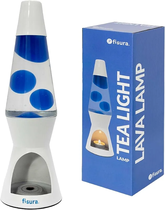 Besuche den FISURA-Store FISURA – ohne Strom. Blau-weiße Lampe. Originelles Geschenk. 29 cm x 8, 5 cm (Kerze nicht enthalten) — Kerzenlicht Abendessen