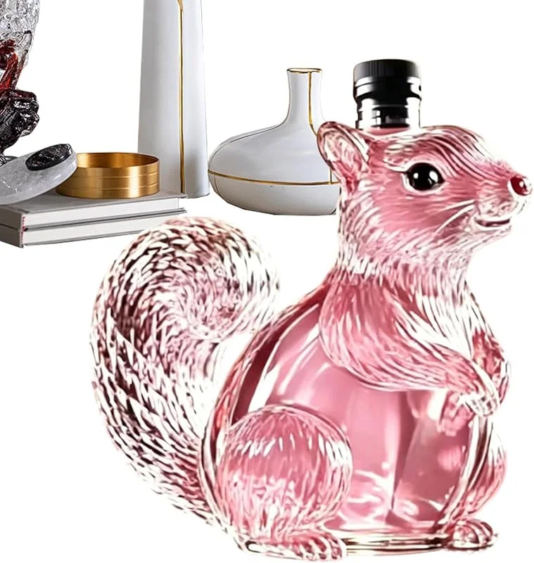 Marke: Générique Générique Whiskykaraffe Bourbon Weinflasche, leer, in Eichhörnchenform — Wein und Festtafel