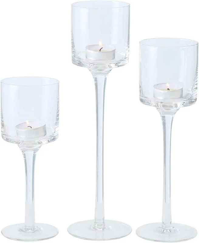 Marke: BOLTZE BOLTZE Windlicht Arosa, 3-teilig, Set 3, Glas, Transparent, Unbehandelt, Tischplatte, Casual, Kerzenhalter, Lantern, Casual Gatherings — Kerzenlicht Abendessen