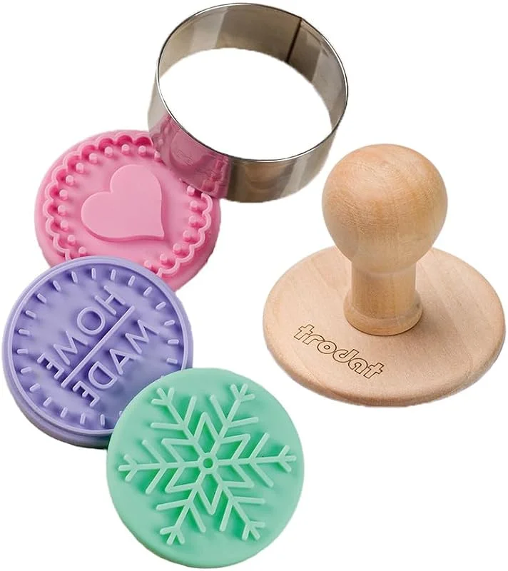 Besuche den Trodat-Store Trodat Keksstempel Set, 3 welchselbare Silikon-Motiveinsätze BPA-frei — Weihnachtskueche