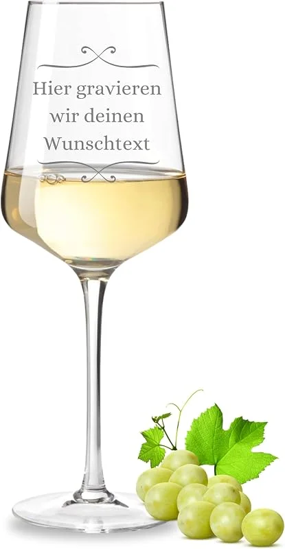 Besuche den VILLA ROSA LOTTA-Store VILLA ROSA LOTTA - Leonardo Puccini Weinglas mit personalisiertem Text Geschenk zum Geburtstag, Vatertag, Muttertag oder Weihnachten — Wein und Festtafel