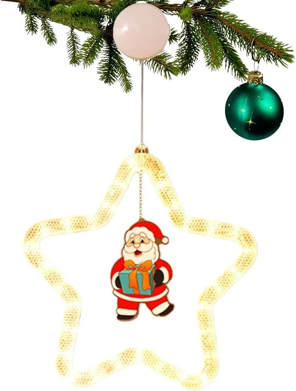 Marke: Fravsiu Weihnachtslichter für Fenster Saugnapf Feiertags-Display Dekoration — Weihnachtsdeko