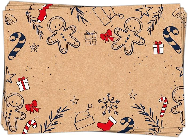 Besuche den Logbuch-Verlag-Store 50 leere Weihnachts Namensaufkleber blanko Sticker Geschenk Etiketten weihnachtlich 7 x 5 2 cm Premium Made in Germany Logbuch-Verlag — Geschenkverpackung