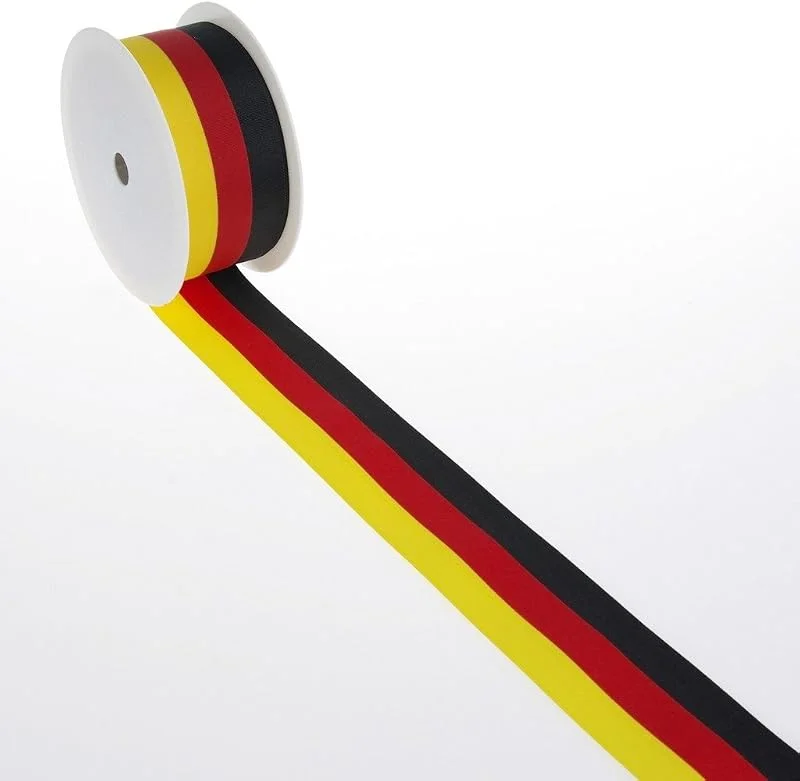 Marke: Deko AS GmbH Deko und Band Nationalband Deutschland - schwarz, rot, gelb - 15 mm x 25 m - 2436 15 BRD — Geschenkverpackung