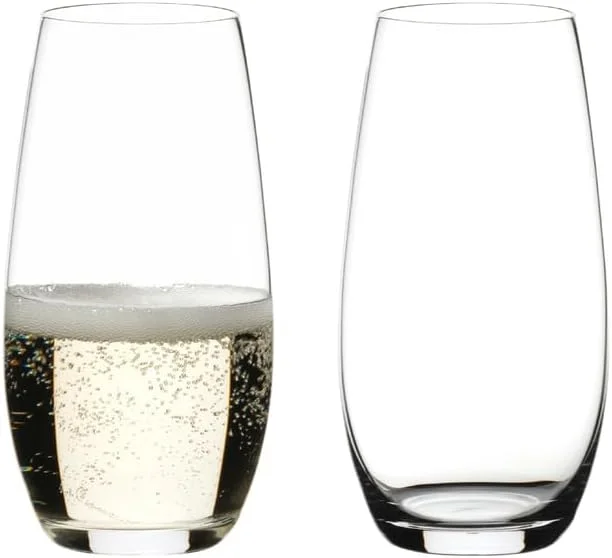 RIEDEL The O Wine Tumbler Champagnerglas - 2er Set, Sektglas, Kristallglas, Spülmaschinenfest - 0414, 28 — Wein und Festtafel