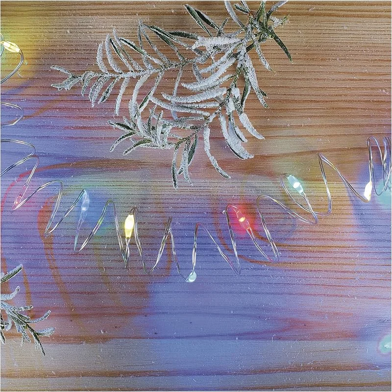 Besuche den EMOS-Store EMOS D3AM04 Multicolor Nano-Lichterkette 1, 9 Meter, 6 Stunden Timer-Funktion, Batteriebetrieben (2x AA), Leuchtdauer 10.000 Stunden, IP20 für den Innenbereich, bunt — Weihnachtsbeleuchtung