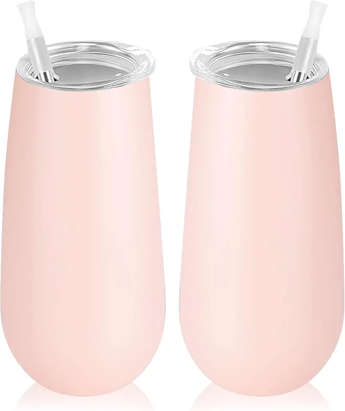 Marke: Lifecapido Lifecapido Isolierte Trinkgläser ohne Stiel, 170 ml, Edelstahl, unzerbrechlich, für Hochzeit, Weihnachtsfeier, Brautparty, 2 Stück — Wein und Festtafel