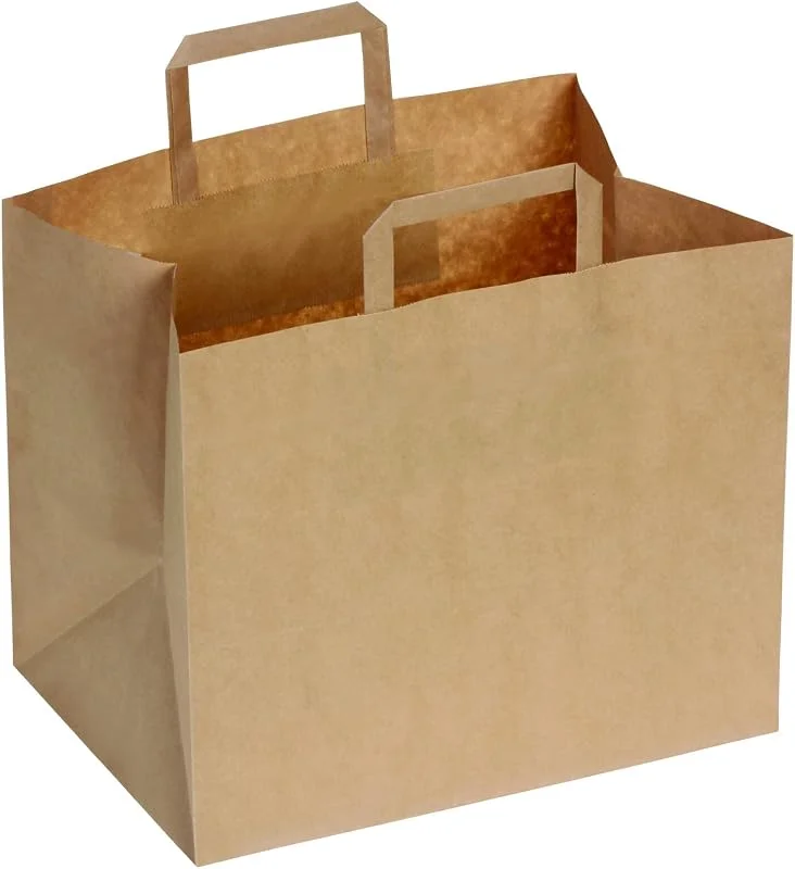 Besuche den DeinPack-Store 50 Papiertragetaschen 32x22x27cm braun biologisch abbaubar — Geschenkverpackung
