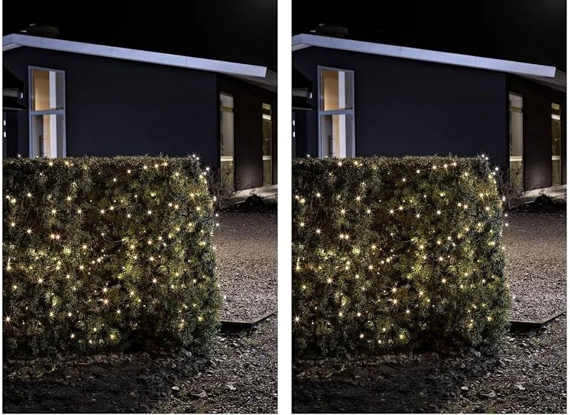 Besuche den Konstsmide-Store Konstsmide LED Lichterkette, mit an, aus Schalter, Lichtsensor, 6h und 9h Timer, 20 bernsteinfarbene Dioden, batteriebetrieben, Außen (IP44), schwarzes Kabel, schwarze Box - 3722-800 (Packung mit 2) — Weihnachtsbeleuchtung