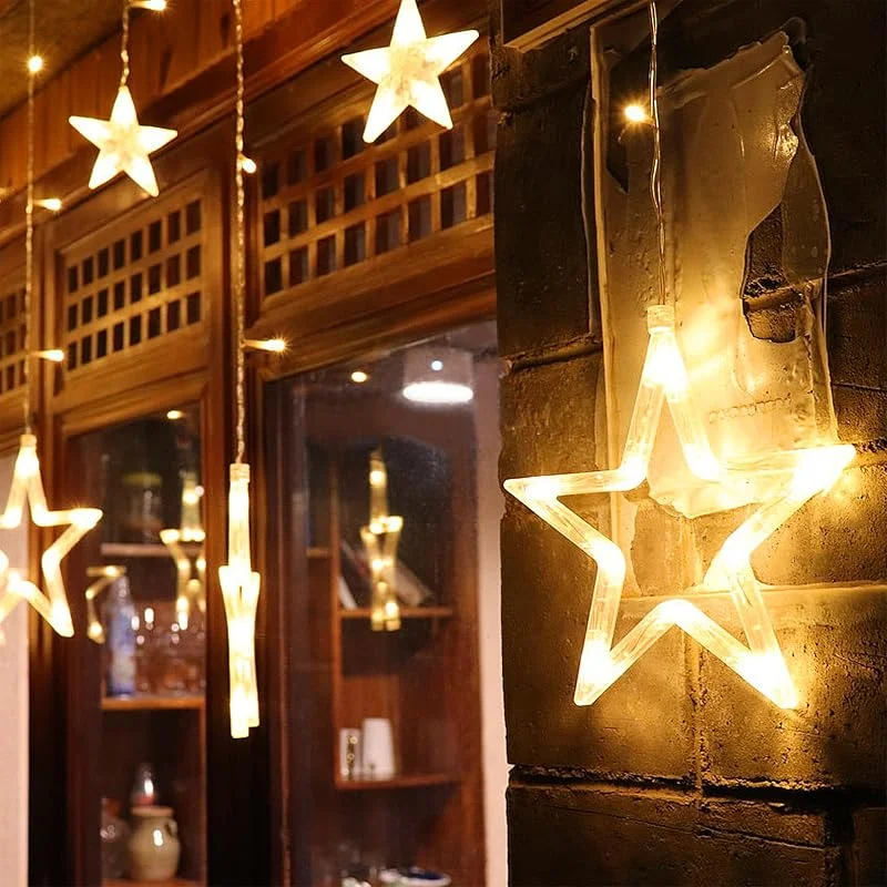 Besuche den YRHome-Store YRHome 138 LEDs Sterne Lichtervorhang LED Lichterkette 3m Weihnachten Lichternetz 8 Modi Warmweiß Lichterkettenvorhang Wasserfest IP44 für Außen Garten Weihnachten Halloween — Weihnachtsbeleuchtung