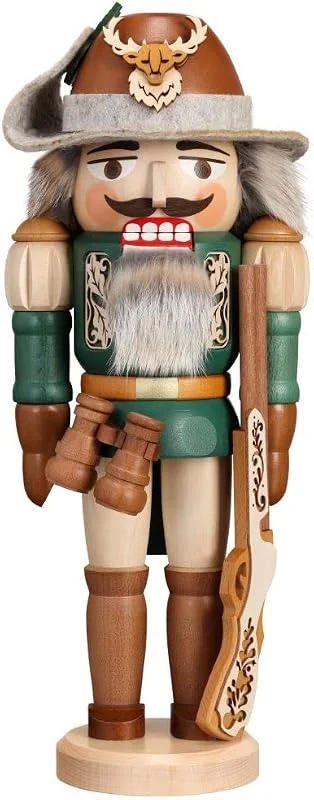Marke: Zeidler Zeidler Nussknacker Förster, Jäger 38cm - feines Naturholz - Handarbeit aus dem Erzgebirge — Weihnachtsdeko