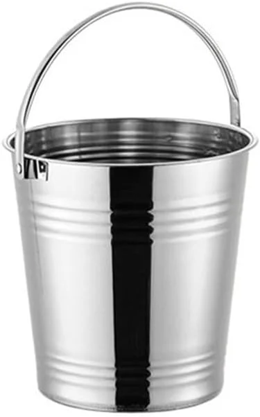 Marke: NexaGeniX sektkübel Eiskübel aus Edelstahl 304, for Bar, Restaurant, Eiskörner, Pommes Frites, gebratenes Hähnchen, Snacks, Trageeimer, Champagner-Rotwein-Eimer eiskübel(Silver, Groß) — Wein und Festtafel