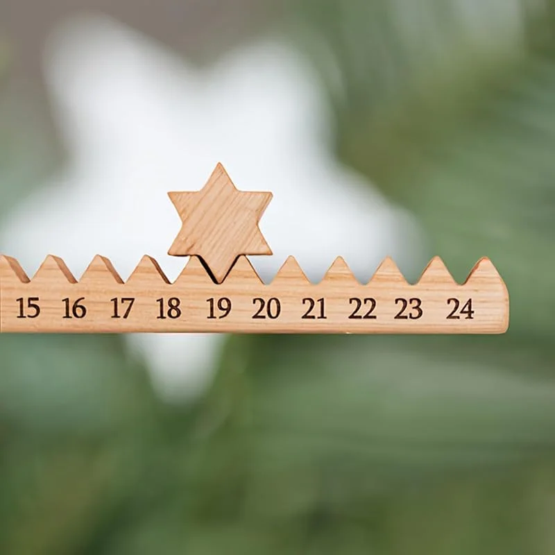Marke: Renopfect Vintage Adventskalender Holz 45cm Weihnachts Countdown Kalender Holz Stern Adventskalender Tagesanzeiger Weihnachtsmann 24 Tage Langer Beweglicher Countdown Stern Für Kaminsims, Fensterbank — Advent und Tisch