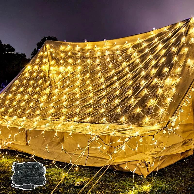 Besuche den NAIZY-Store NAIZY 6 x 2 m LED Lichternetz, Lichterkette Lichtervorhang Deko Leuchte für Innen und Außen Party Weihnachten Hochzeit - 280 LEDs Warmweiß — Weihnachtsbeleuchtung
