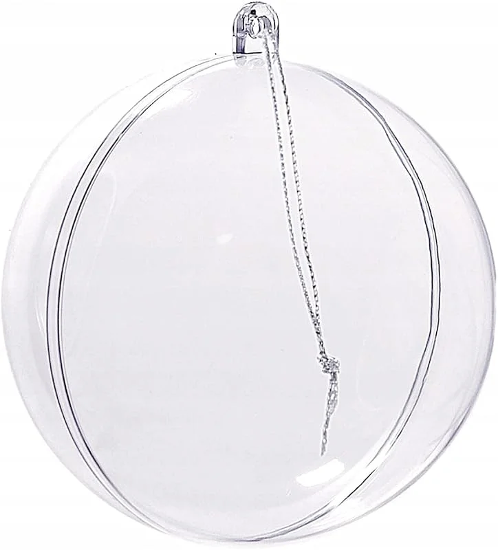 Besuche den Netuno-Store Netuno 5X Weihnachtskugeln Acrylkugeln 8 cm transparent teilbar Befüllen — Weihnachtsdeko