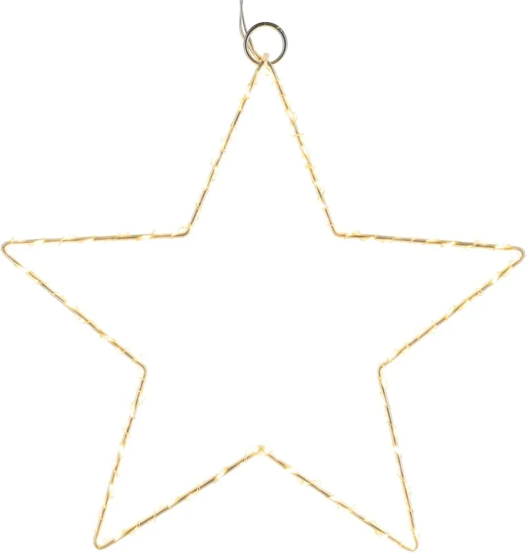 Besuche den Spetebo-Store LED Leuchtstern zum Hängen aus Metall in Silber mit Timer - 50 cm - Stern Silhouette warm weiß beleuchtet für Außen und Innen - Advent Weihnachts Hängedeko zum Aufhängen — Weihnachtsdeko