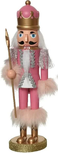 Besuche den CHICCIE-Store Nussknacker Pink 8x7x28cm - Aufsteller Weihnachtsdeko Dekoration Figur