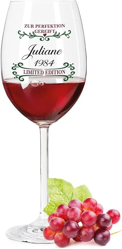 Besuche den GRAVURZEILE-Store GRAVURZEILE Weinglas - Zur Perfektion gereift V1 - Liebevolles Geschenk für Weinliebhaber - Geschenke für Sie & Ihn zum Geburtstag oder Valentinstag — Wein und Festtafel