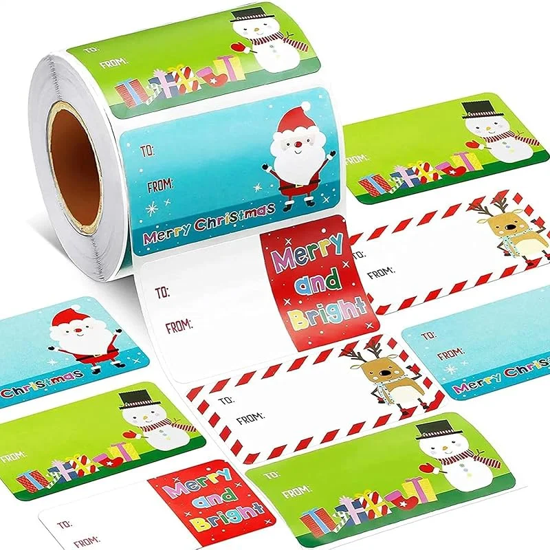 Marke: Genérico Weihnachtsaufkleber, selbstklebend, für, Basteln, Kinder, Erwachsene, Klassenzimmer, Büro, Zuhause, Geschenk, Verpackung — Geschenkverpackung