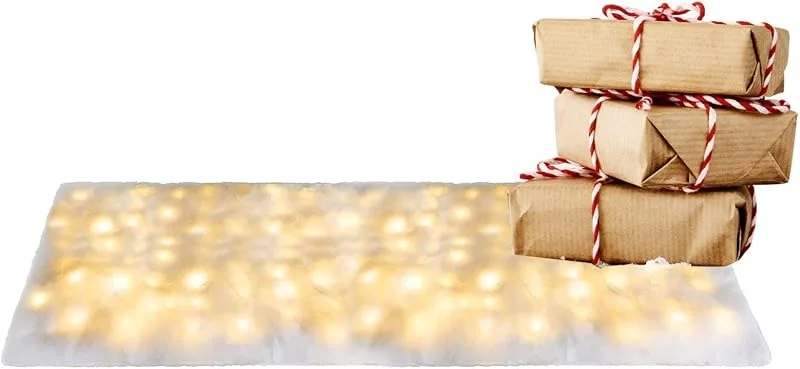 Marke: Generisch Schneedecke für Weihnachtsdorf 179, 8 x 45 cm Beleuchtete Dekorative Decke — Weihnachtsdeko