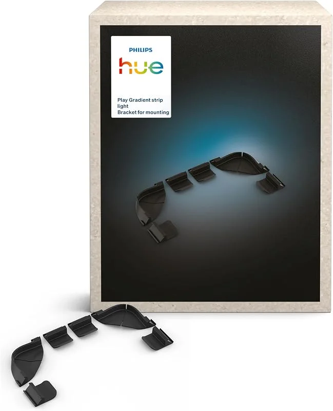 Philips Hue Halterungen für Play Gradient Lightstrip, Schwarz — Weihnachtsbeleuchtung