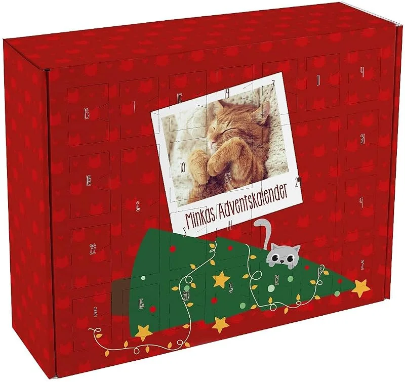 Besuche den Herz & Heim-Store Herz & Heim® Adventskalender für Ihre Katze zum selbst Befüllen mit Foto Ihre Lieblings — Advent und Tisch