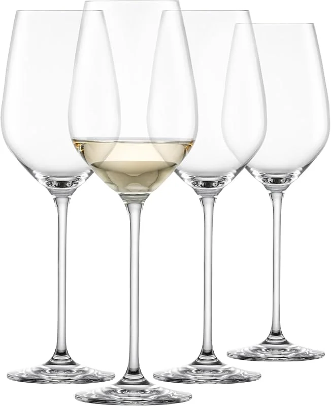 Besuche den Schott Zwiesel-Store SCHOTT ZWIESEL Weißweinglas Fortissimo (4er-Set), elegante Weingläser für Weißwein, spülmaschinenfeste Tritan-Kristallgläser, Made in Germany (Art.-Nr. 123684), Klar, Kristall — Wein und Festtafel