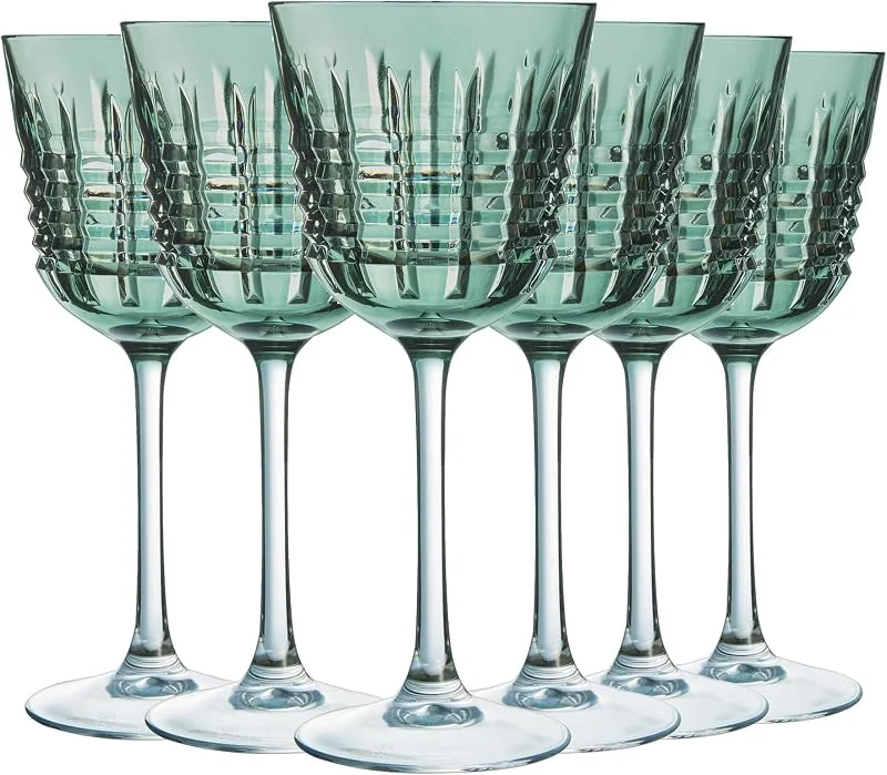 Marke: Cristal d'Arques Cristal d'Arques, Weingläser, Rendez-Vous Brume Vert, 25 cl, 6er Set — Wein und Festtafel