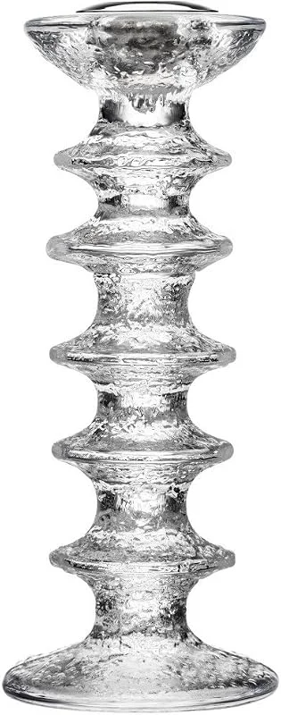 Marke: Iittala Iittala 1023748 Festivo Kerzenständer, Glas, Silber klar, 5 x 5 x 21.5 cm — Kerzenlicht Abendessen