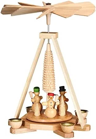 Besuche den Rudolphs Schatzkiste-Store Rudolphs Schatzkiste Pyramide Schneemänner Natur BxHxT 19, 5x25x19, 5cm NEU Holzpyramide Weihnachtspyramide Designpyramide Tischpyramide Wärmespiel Tischdeko Dekoration Weihnachten Wärmespiel Lichter — Weihnachtsdeko
