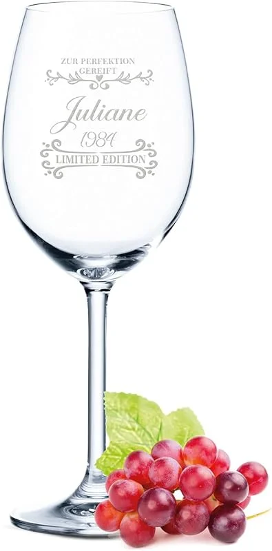 Besuche den GRAVURZEILE-Store GRAVURZEILE Weinglas mit Gravur - Zur Perfektion gereift V1 - Liebevolles Geschenk für Weinliebhaber - Geschenke für Sie & Ihn zum Geburtstag oder Valentinstag — Wein und Festtafel