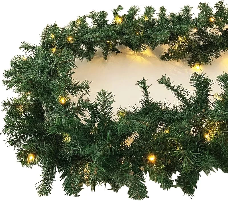 Besuche den Mojawo-Store L-XXL Weihnachtsbeleuchtung Girlande beleuchtet Tannengirlande 35, 70, 100 LED Lichterkette 270, 540, 810 cm Weihnachten innen und außen, Tannengirlanden:XL — Weihnachtsdeko