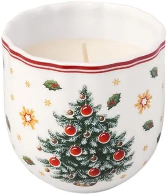 Villeroy & Boch - Toy's Delight Duftkerze Christmas Tree Bunt, Weihnachtsdeko, Dekoration Weihnachten für Festliche Atmosphäre mit Weihnachtsduft, Wachs — Kerzenlicht Abendessen