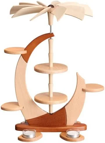 Besuche den Rudolphs Schatzkiste-Store Rudolphs Schatzkiste Designpyramide ohne Bestückung mit Teelichter HxLxB 43x33x27cm NEU Pyramide Minipyramide Holzpyramide Seiffen Erzgebirge Weihnachten Wärmespiel Lichter Figur Holz Flügel Ke — Weihnachtsdeko