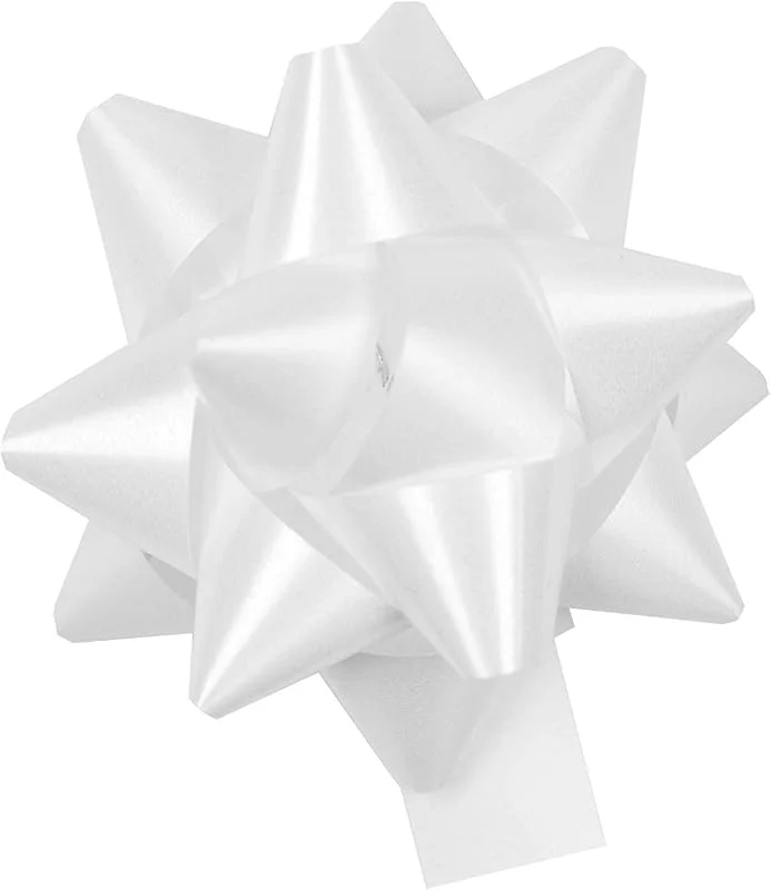 Marke: Star Star 10 Geschenkschleifen Rosetten 8cm Weiß — Geschenkverpackung