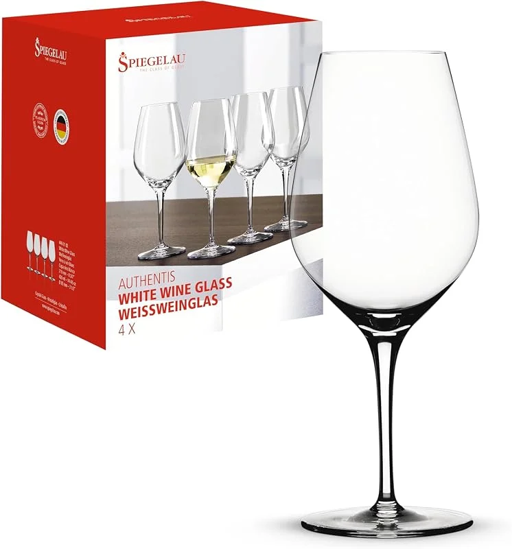 Besuche den Spiegelau-Store Spiegelau Weißweingläser 420 ml, 4 Stück, Authentis, 4400182, Weingläser aus Kristallglas, Weißwein Gläser spülmaschinenfest — Wein und Festtafel