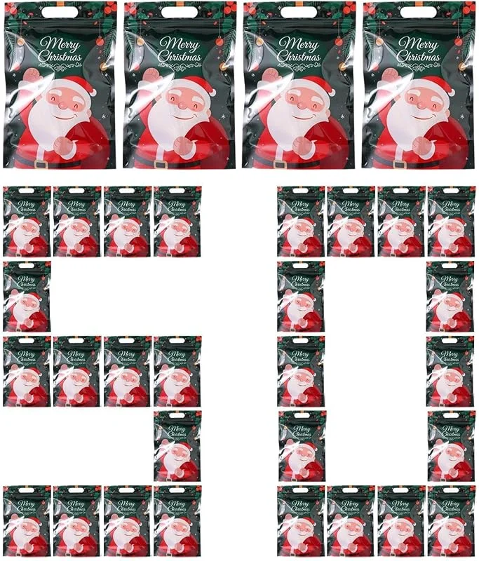Marke: Generisch Weihnachtstüten 50 Stück Selbstklebende Mit Weihnachtsmann-Motiv — Geschenkverpackung