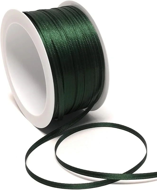 Marke: CaPiSo Schleifenband 50m x 3mm GRÜN SATINBAND Geschenkband DEKOBAND — Geschenkverpackung