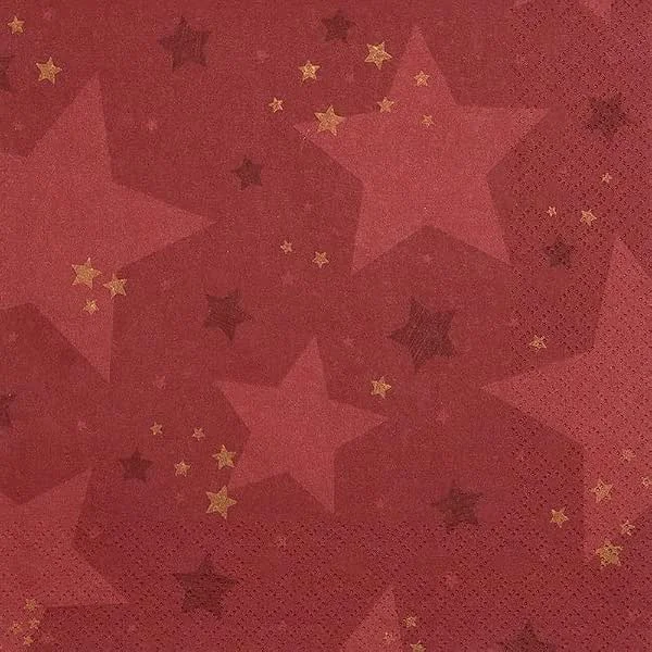Besuche den Home Fashion-Store Home Fashion 20 Servietten Weihnachten Sternenglanz rot als Tischdeko. Papierservietten weihnachtlich mit Motiv. Auch für Decoupage und Serviettentechnik 33x33cm — Advent und Tisch