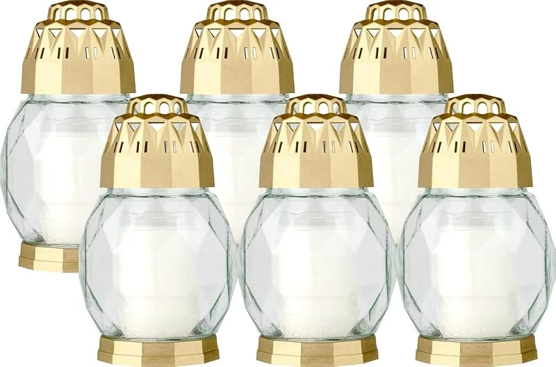 Besuche den bolsius-Store GlasGrablicht BOLSIUS 2D Diamond Gold 24H 6St — Kerzenlicht Abendessen
