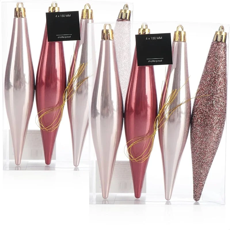 Besuche den com-four-Store com-four® 8X Christbaumanhänger in Zapfen-Form, bruchfester — Weihnachtsdeko
