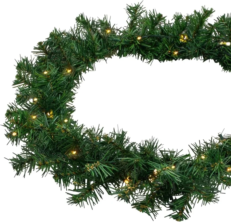Besuche den Spetebo-Store Weihnachtsgirlande 810 cm mit 100 LED Lichterkette batteriebetrieben — Weihnachtsdeko