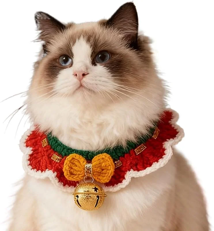 Marke: Dtaigou Weihnachts Schal für Haustiere Festliches Zubehör für Kätzchen- und — Weihnachtsmode