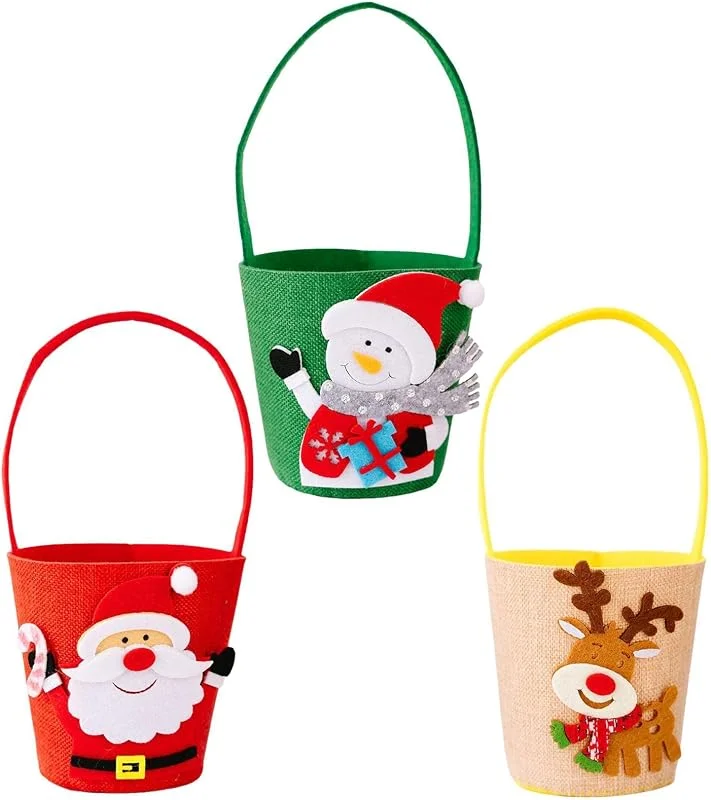 Marke: Ungtyb Weihnachtliche Geschenktüten, 3 Stück, Partygeschenke, Strumpffüller — Geschenkverpackung