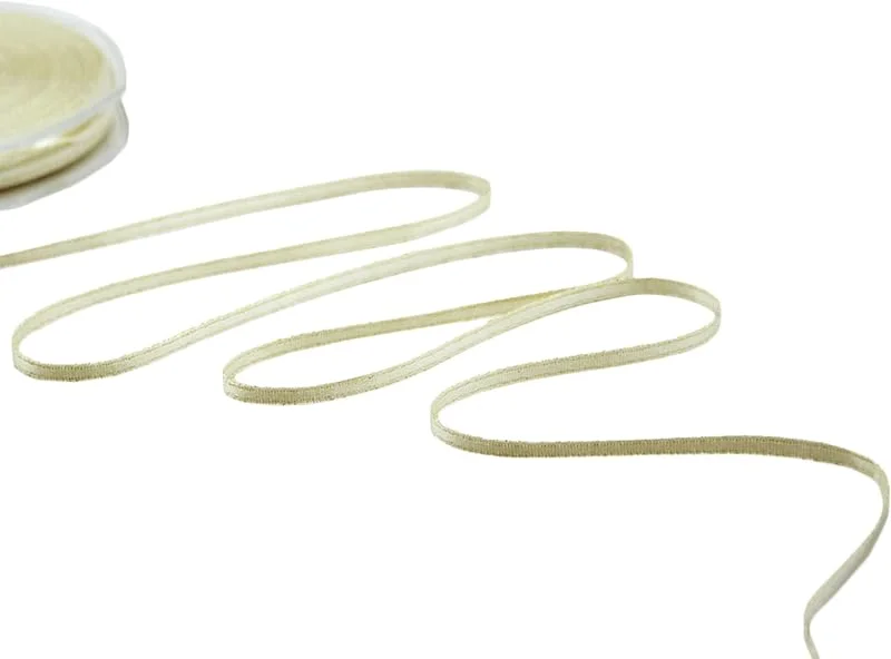 Besuche den Furlanis-Store Furlanis - Doppelsatinband Lamé, Italienische Gewebe - Gold, 3 mm x 100 m — Geschenkverpackung